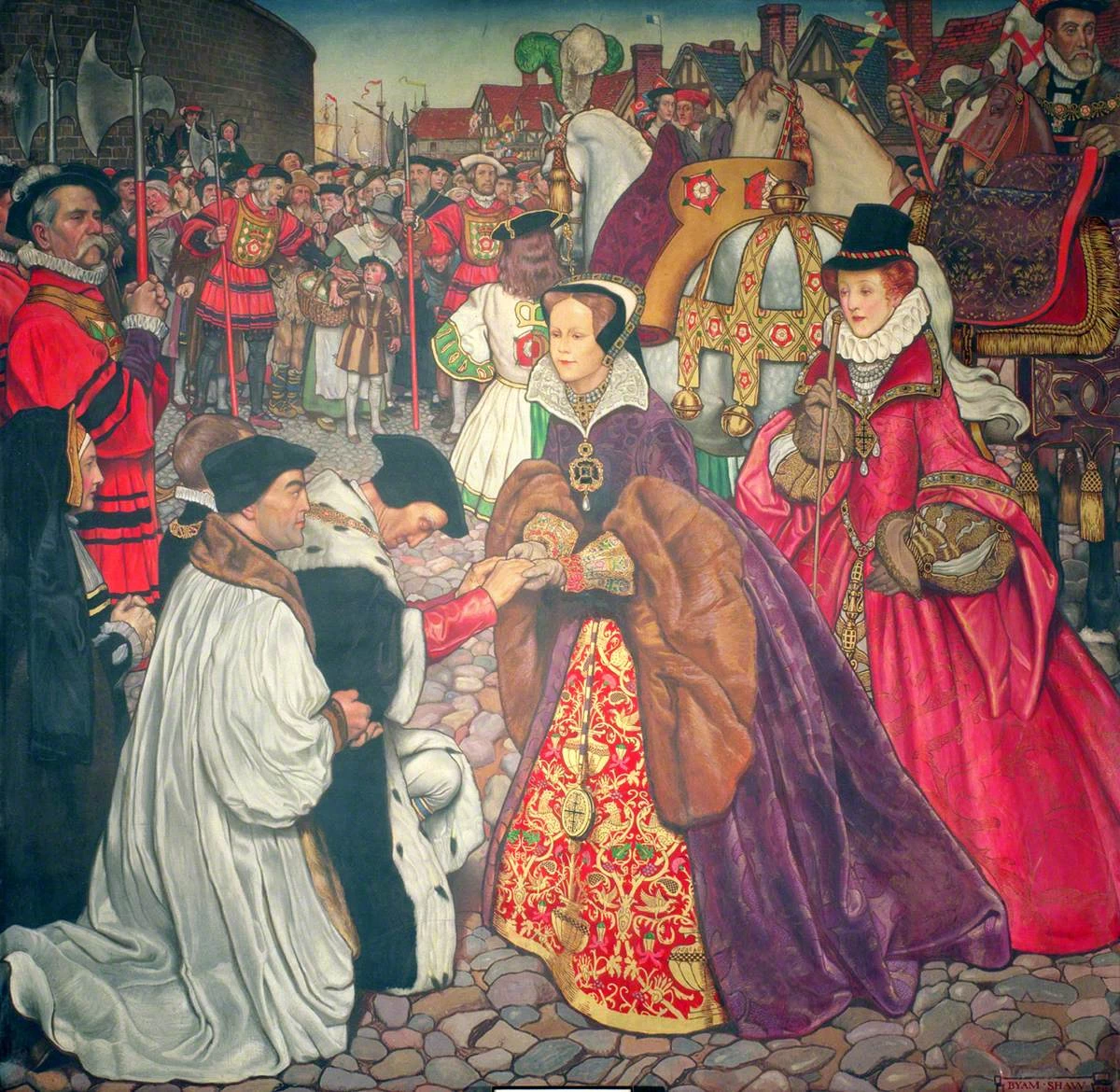 L'ingresso di Maria I con la principessa Elisabetta a Londra, 1553 - Collezione d'arte parlamentare
